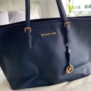 SALE - Michael Kors Navy Blue Tote Handbag